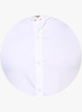 White Solid Slim Fit Formal Shirt